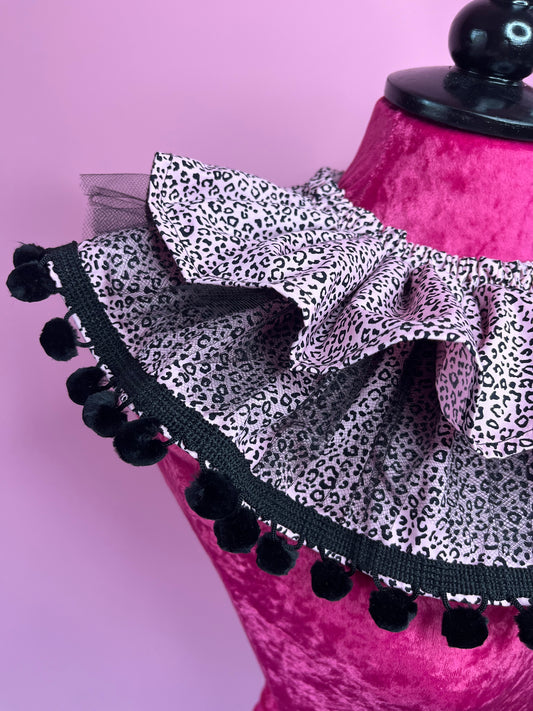 Baby Pink Leopard Ruff