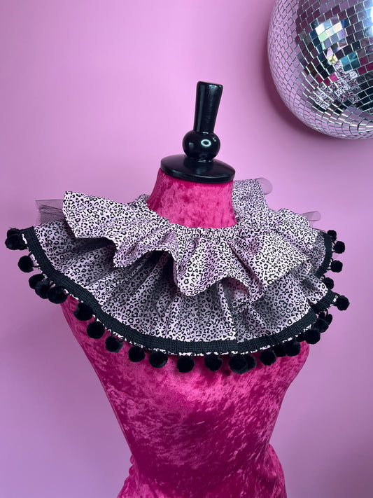 Baby Pink Leopard Ruff